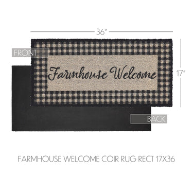 Finders Keepers Farmhouse Welcome Coir Rug Rect 17x36 - The Fox Decor
